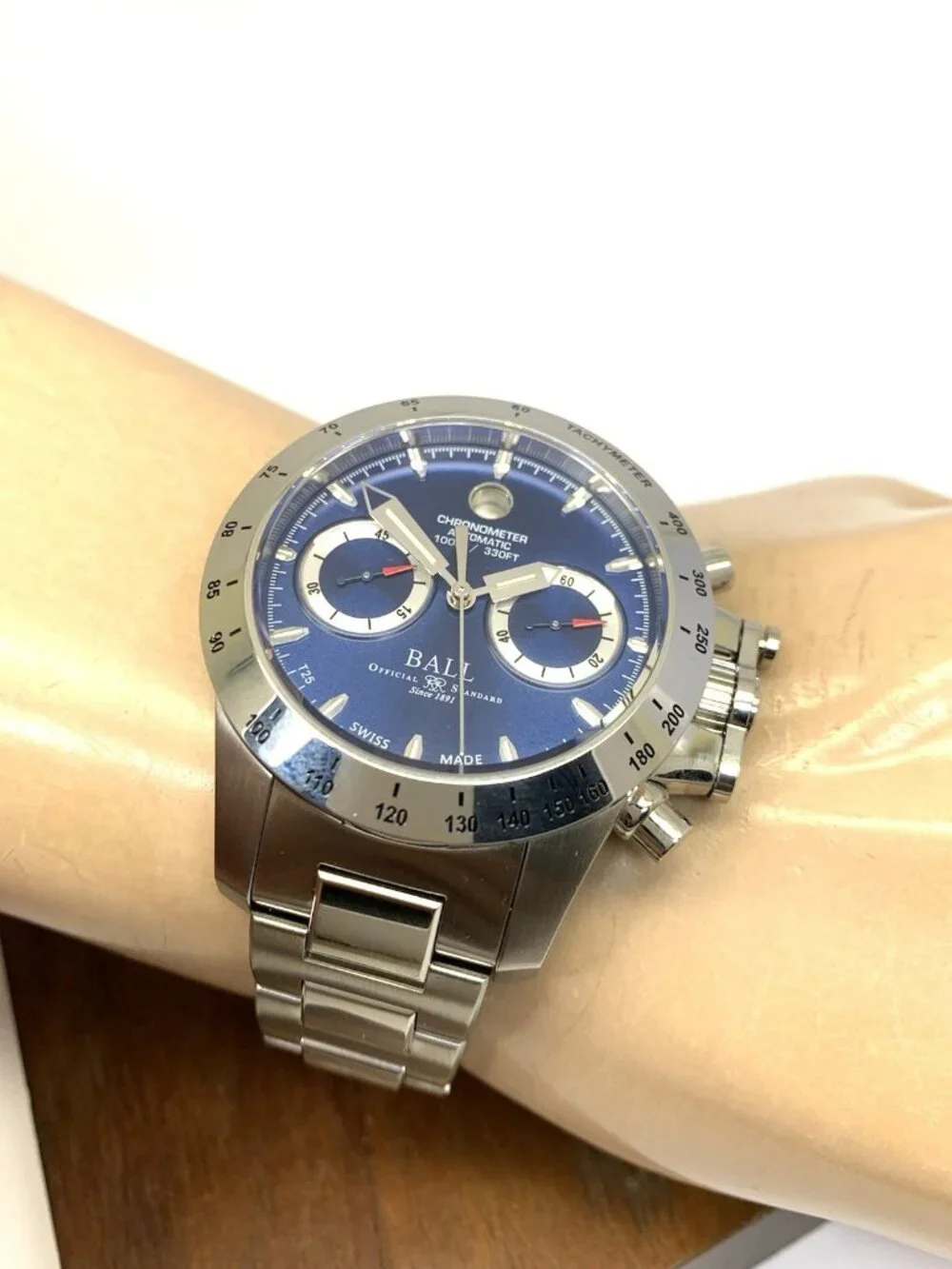 Ball Engineer Men's Watch CM2098C Automatic Chronograph Blue Dial Steel 41mm